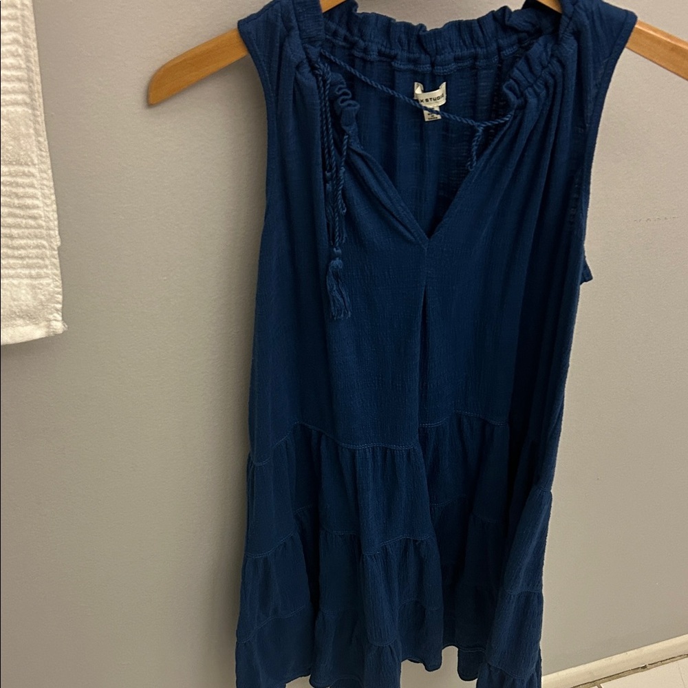 Women's Max Studio Blue Sleeveless Dress, XS